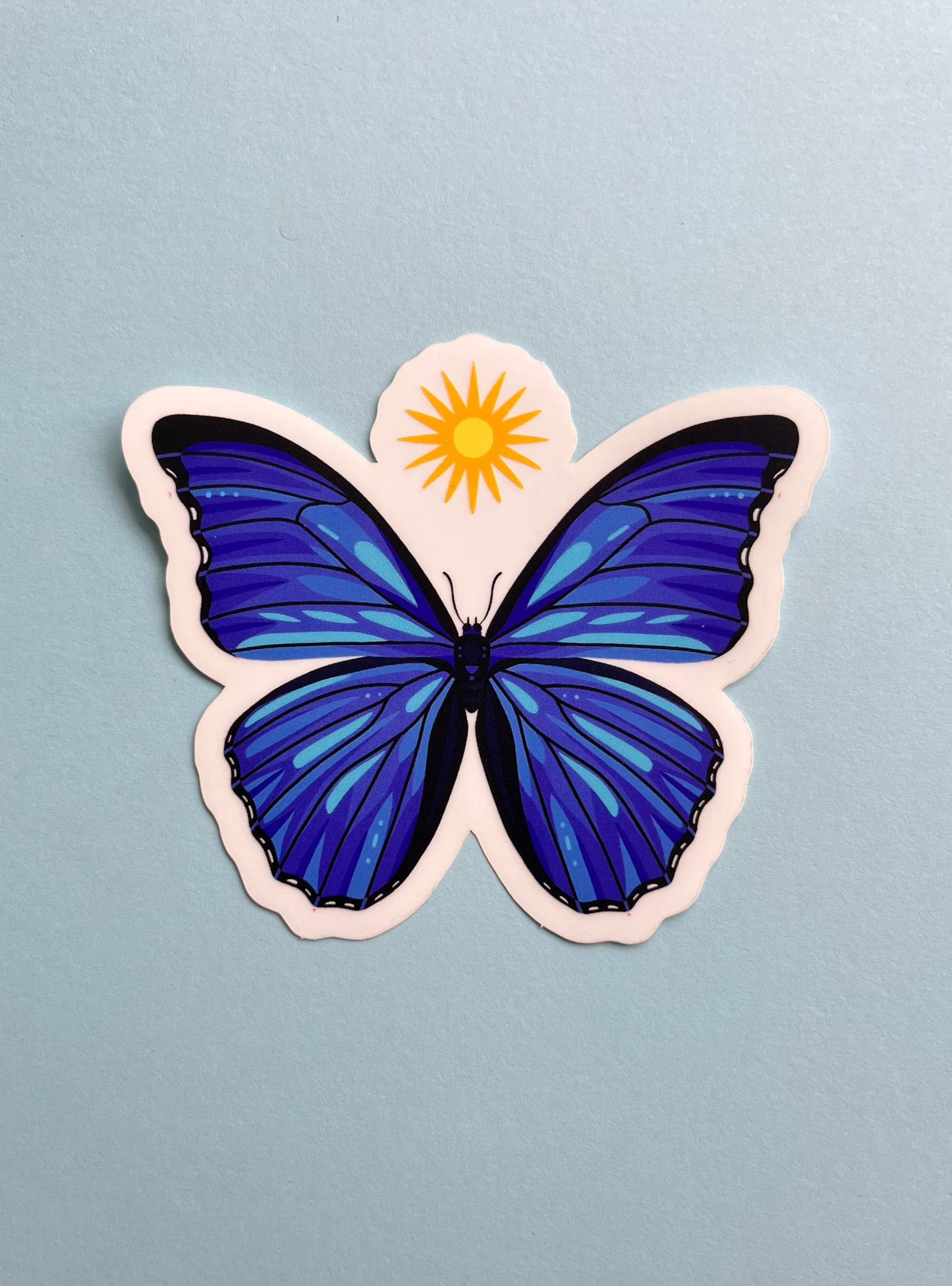 Blue Morpho Butterfly Sticker