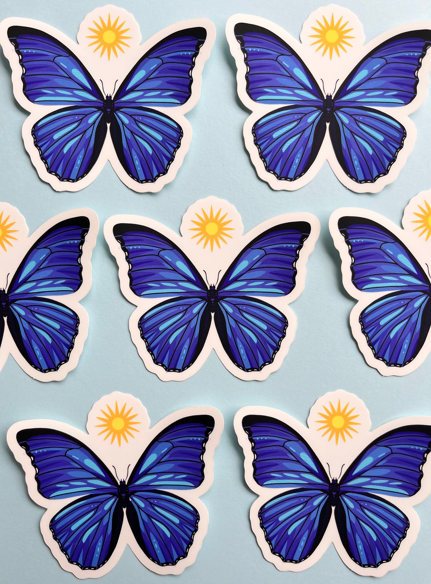 Blue Morpho Butterfly Sticker