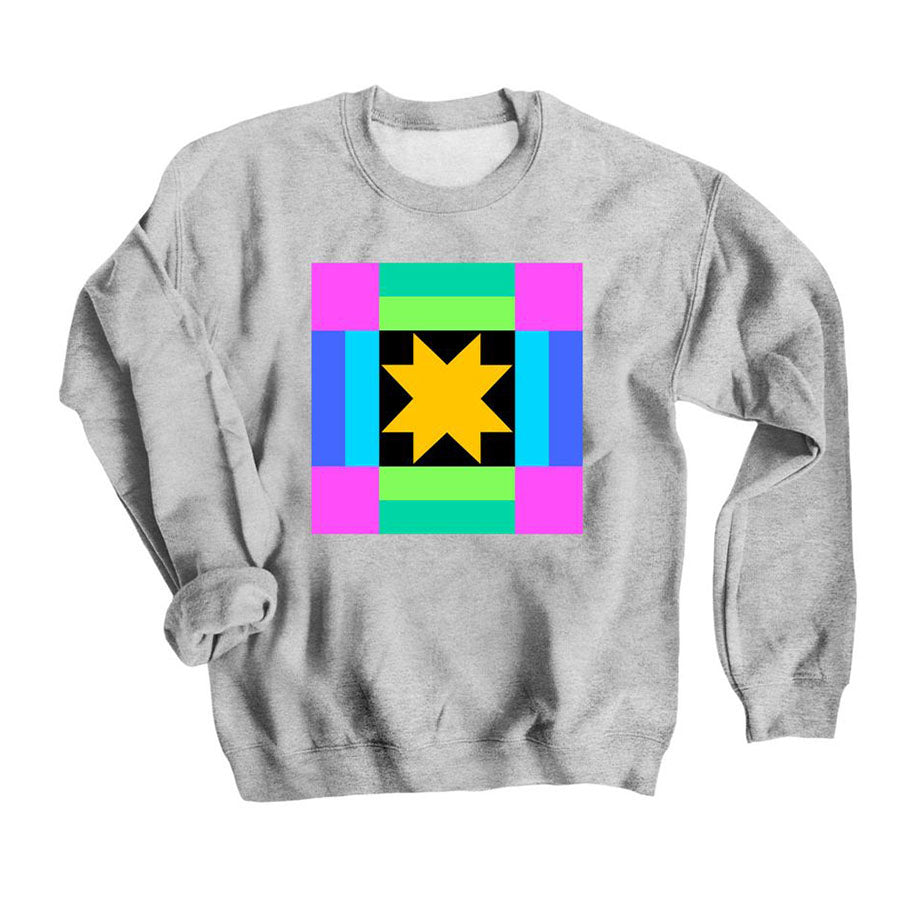 Quilt Sweatshirt Grey
