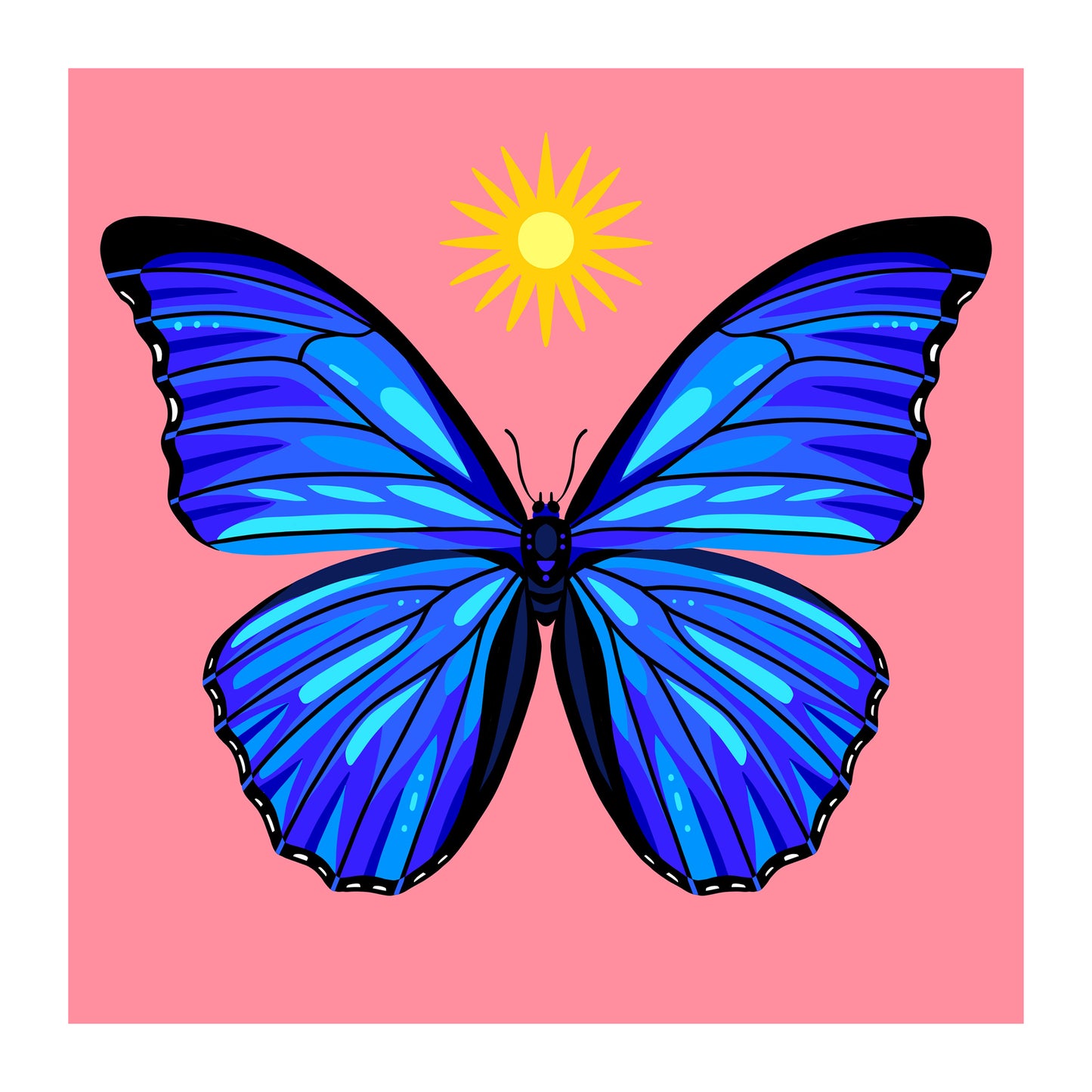 Blue Morpho Butterfly - Art Print