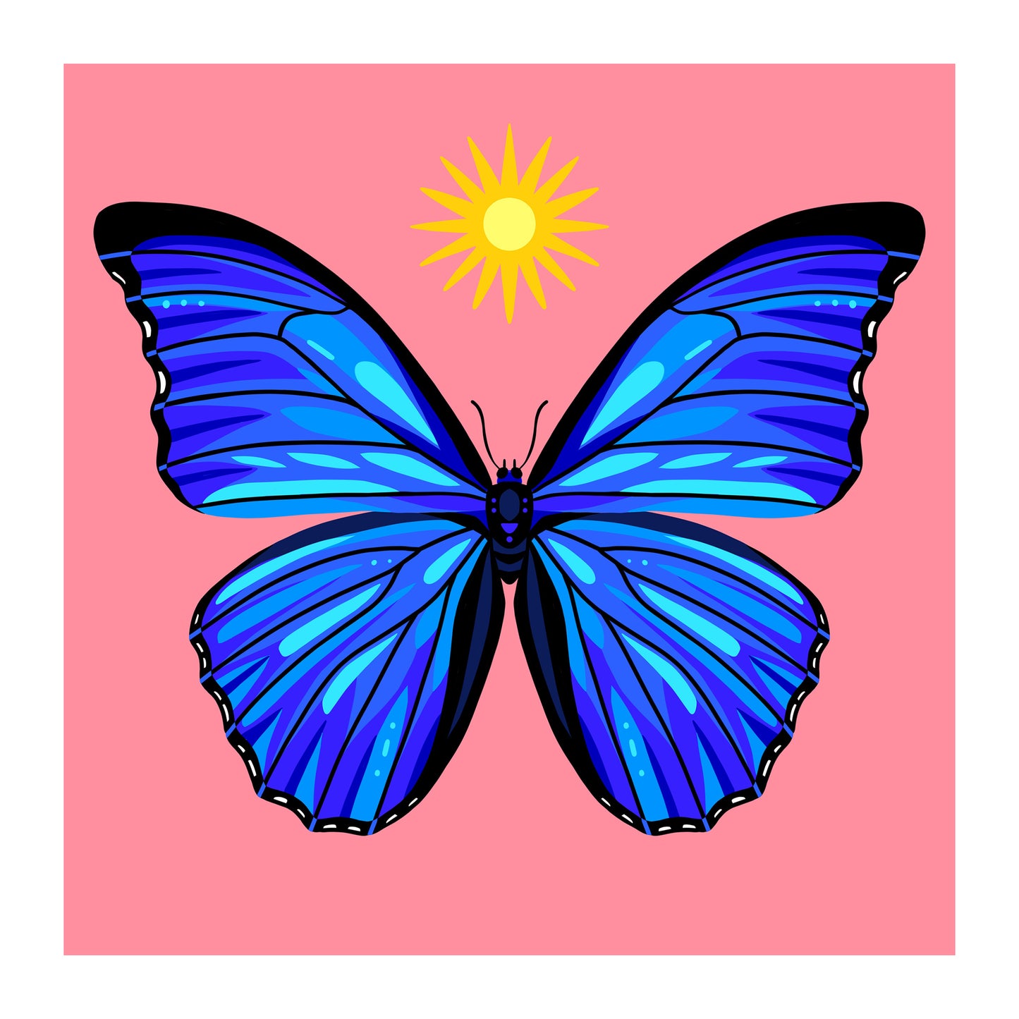 Blue Morpho Butterfly - Art Print