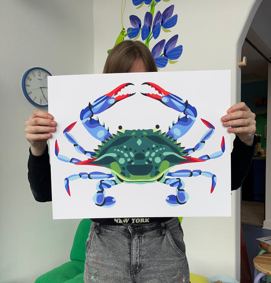 Eastern Blue Crab - Limited Edition Giclée Art Print