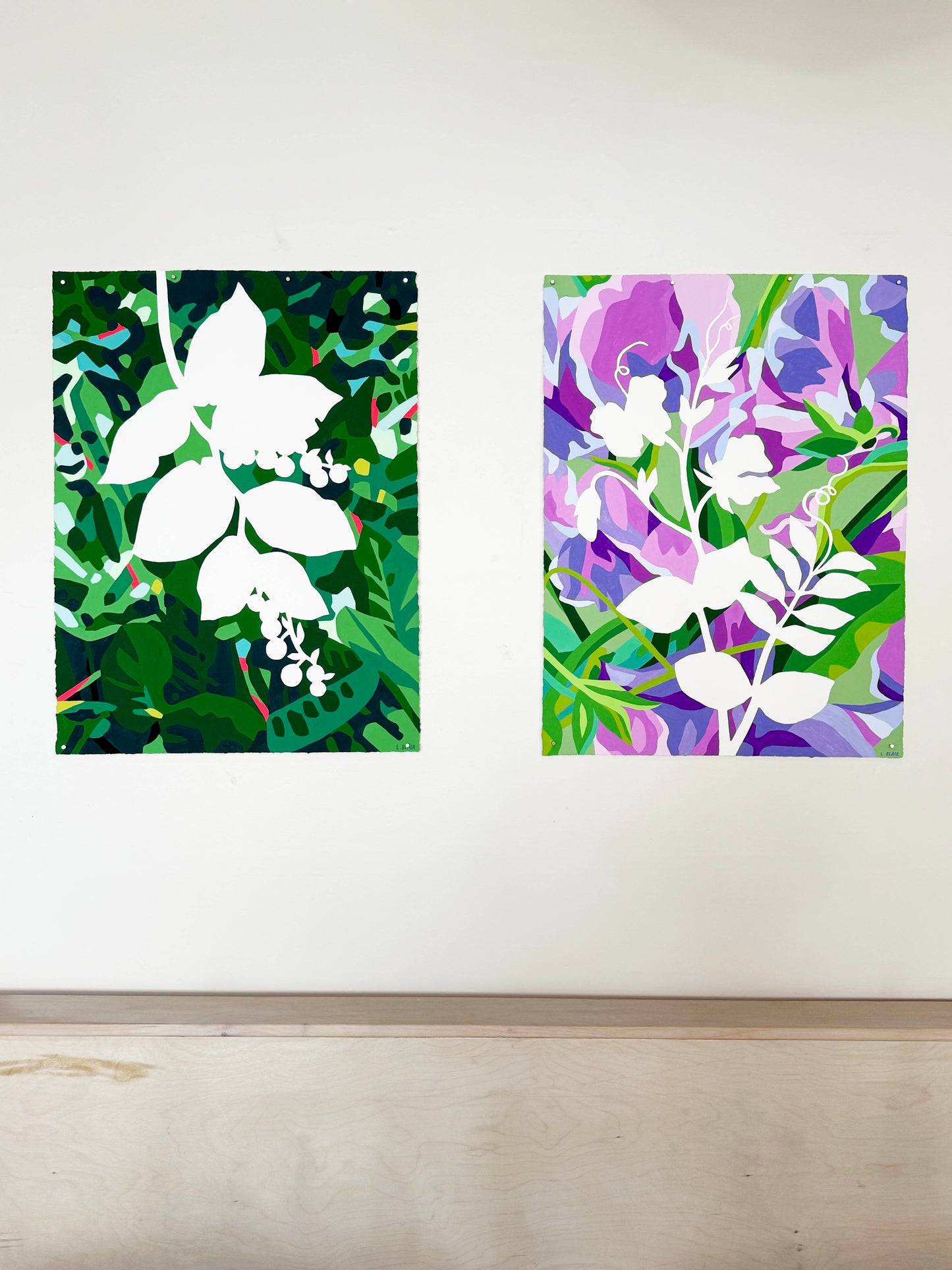 Sweet Pea Original Painting on Paper