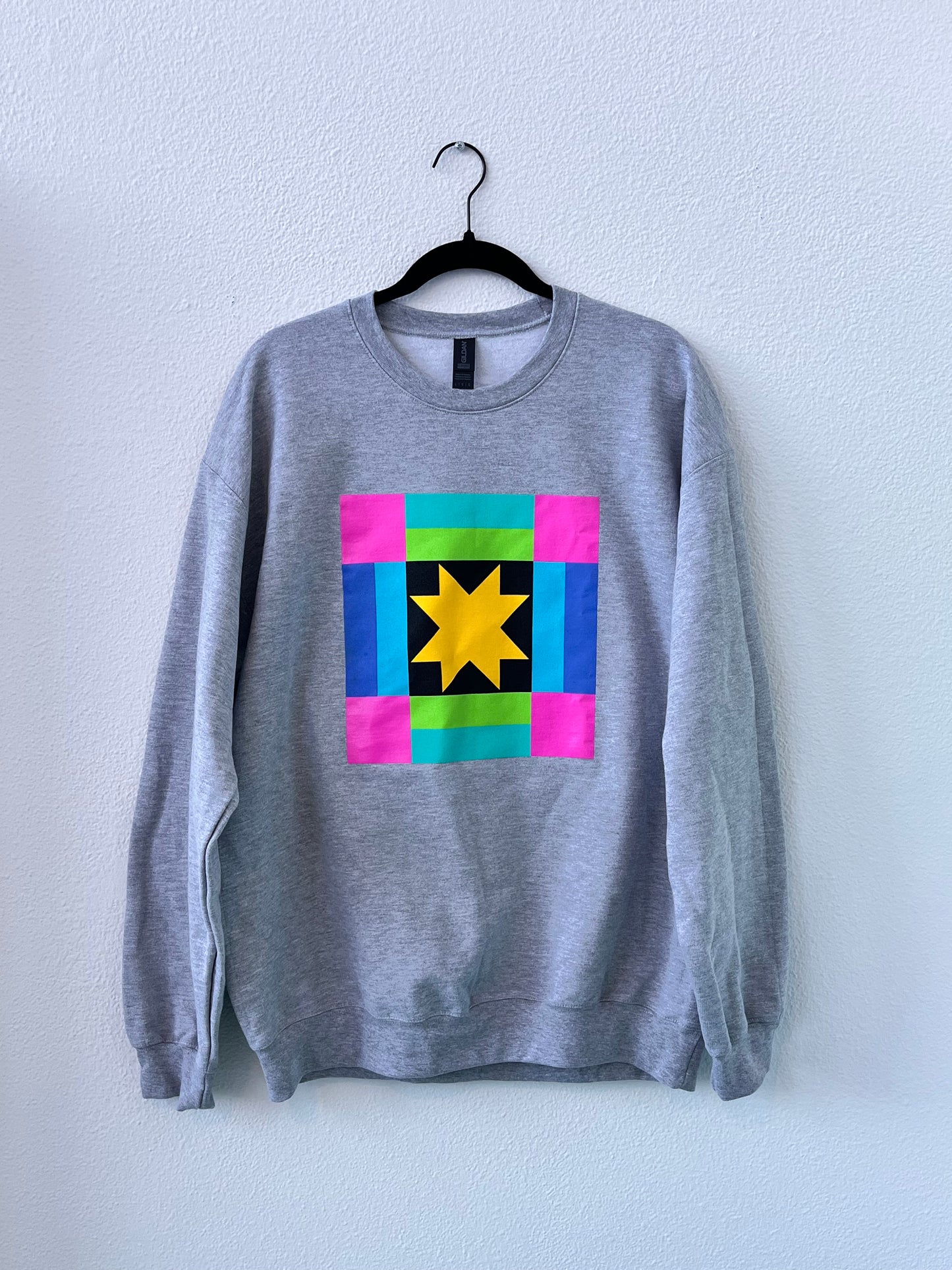 Quilt Sweatshirt Grey