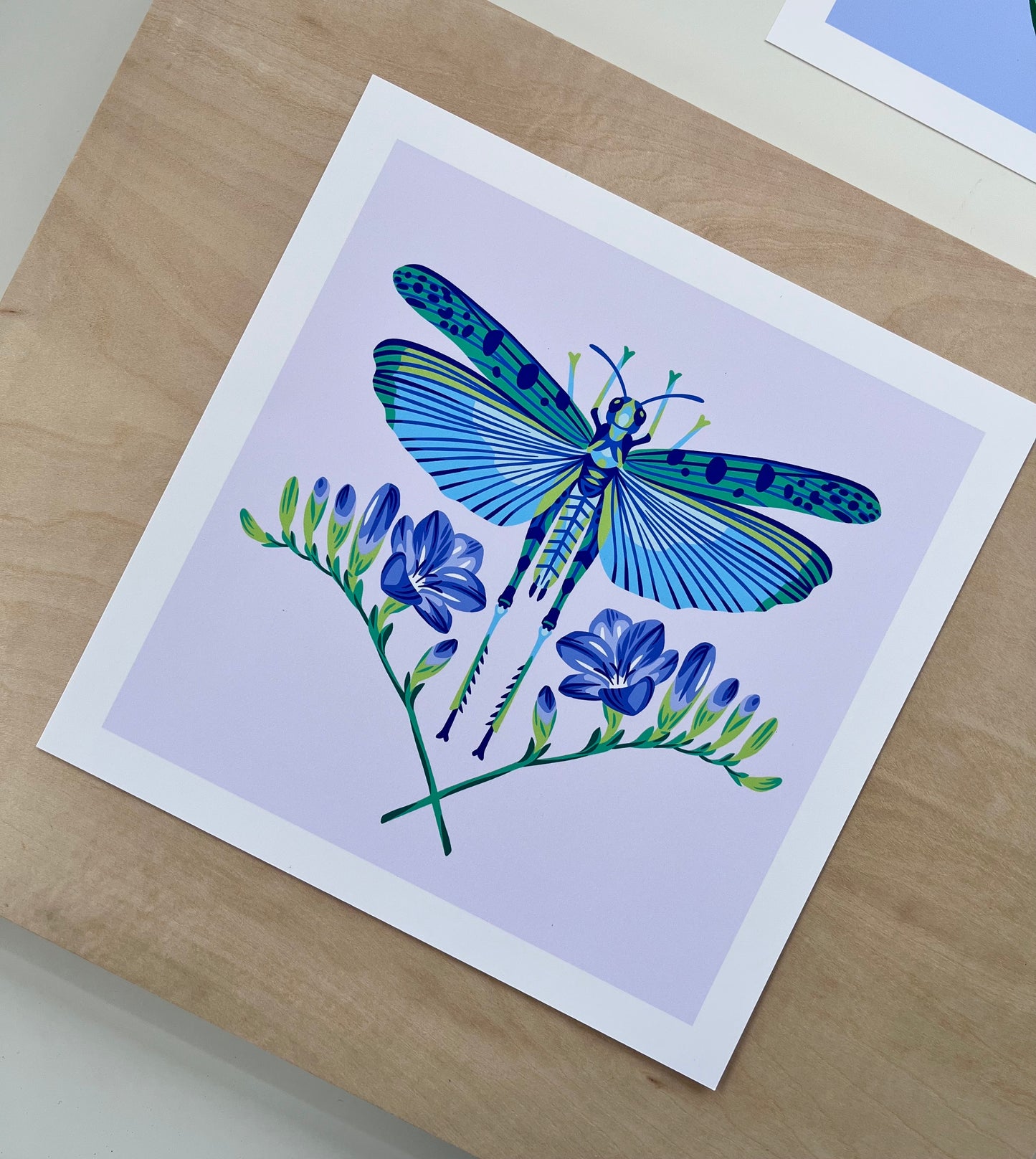 Grasshopper Flowers - Art Print